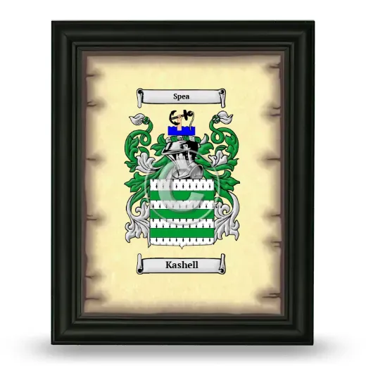 Kashell Coat of Arms Framed - Black
