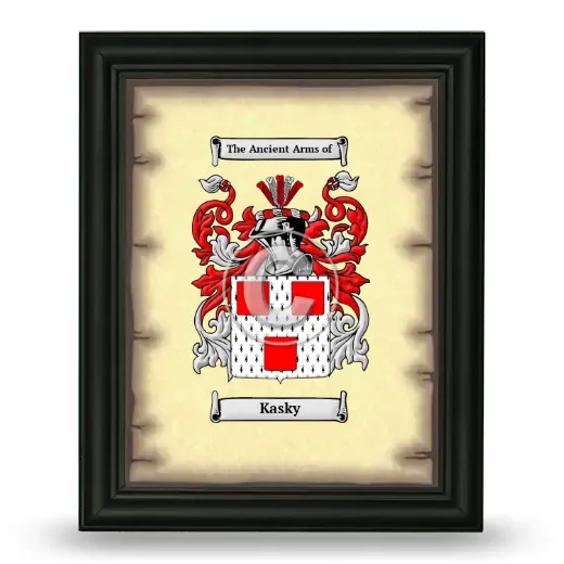 Kasky Coat of Arms Framed - Black
