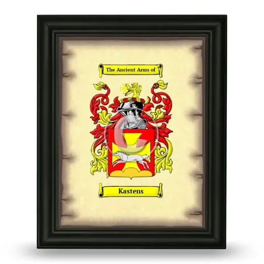 Kastens Coat of Arms Framed - Black