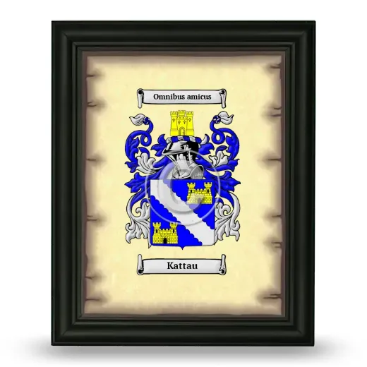 Kattau Coat of Arms Framed - Black