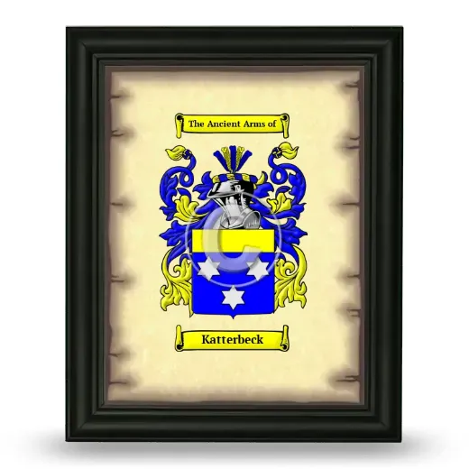 Katterbeck Coat of Arms Framed - Black