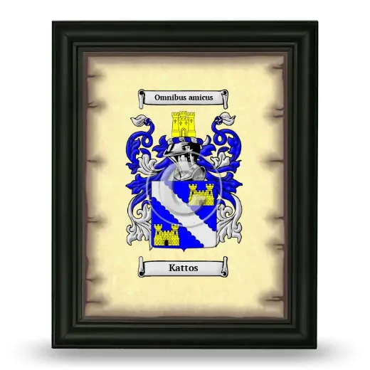 Kattos Coat of Arms Framed - Black