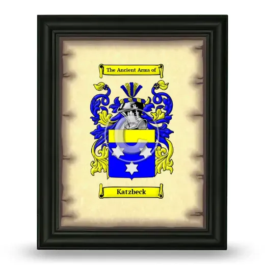 Katzbeck Coat of Arms Framed - Black