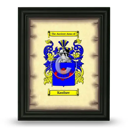 Kaufner Coat of Arms Framed - Black