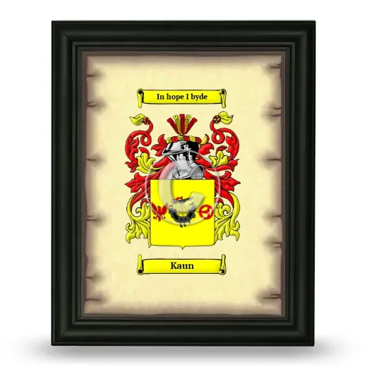 Kaun Coat of Arms Framed - Black