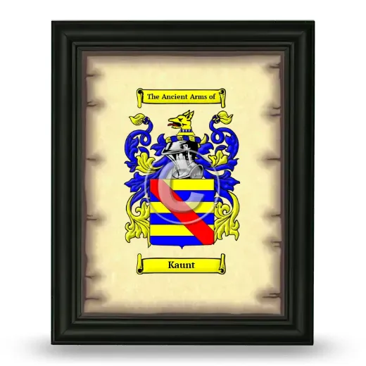 Kaunt Coat of Arms Framed - Black