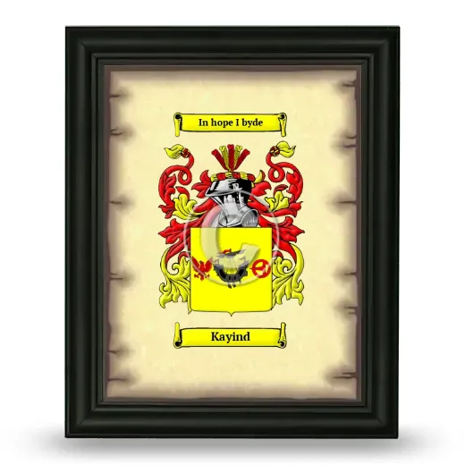 Kayind Coat of Arms Framed - Black