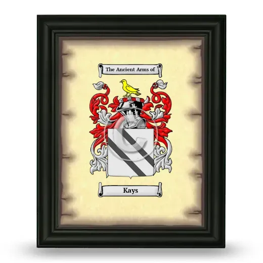 Kays Coat of Arms Framed - Black