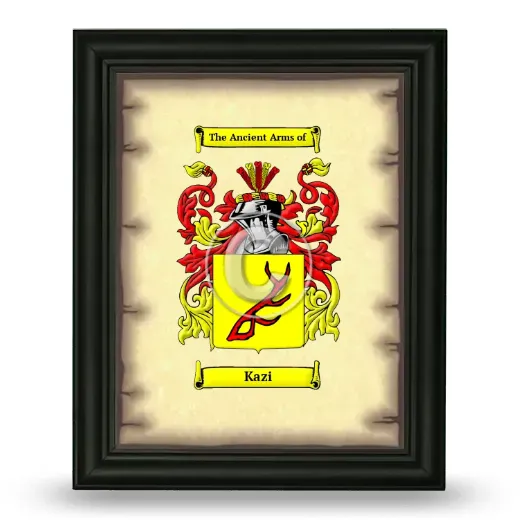 Kazi Coat of Arms Framed - Black