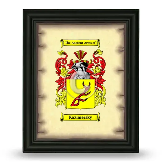 Kazimersky Coat of Arms Framed - Black