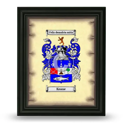 Keane Coat of Arms Framed - Black