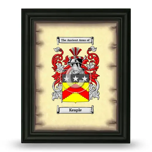 Keaple Coat of Arms Framed - Black