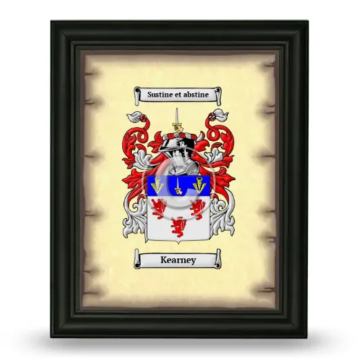 Kearney Coat of Arms Framed - Black
