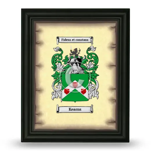 Kearns Coat of Arms Framed - Black