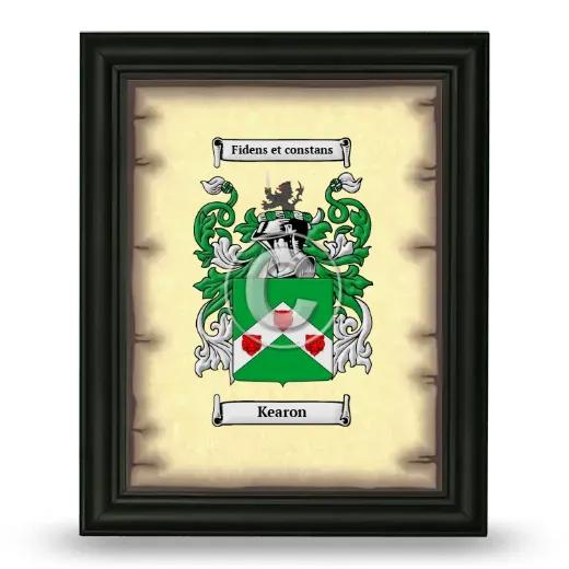 Kearon Coat of Arms Framed - Black