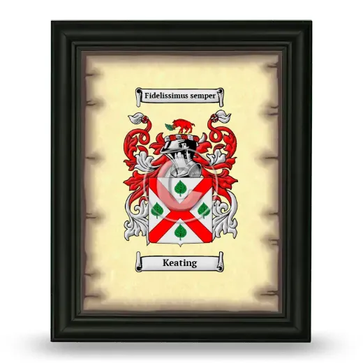 Keating Coat of Arms Framed - Black