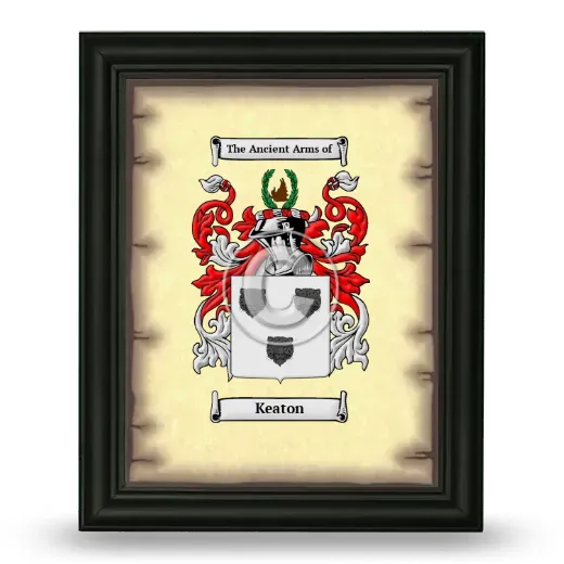 Keaton Coat of Arms Framed - Black