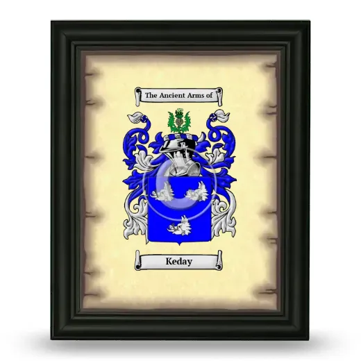 Keday Coat of Arms Framed - Black