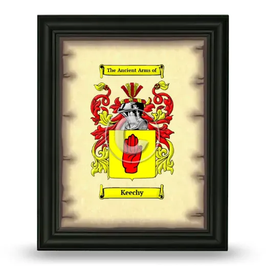 Keechy Coat of Arms Framed - Black