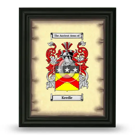 Keedle Coat of Arms Framed - Black