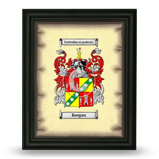 Keegan Coat of Arms Framed - Black