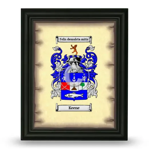 Keene Coat of Arms Framed - Black