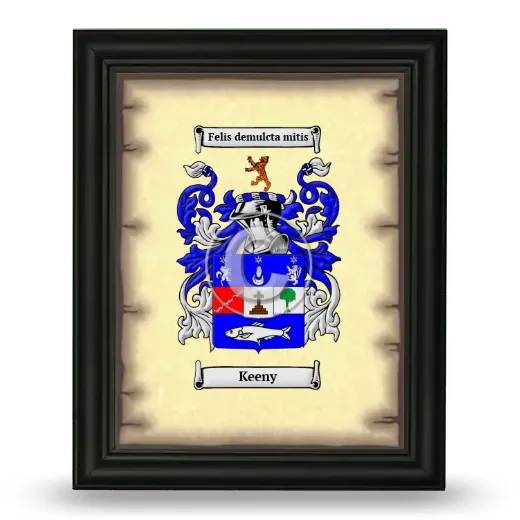 Keeny Coat of Arms Framed - Black
