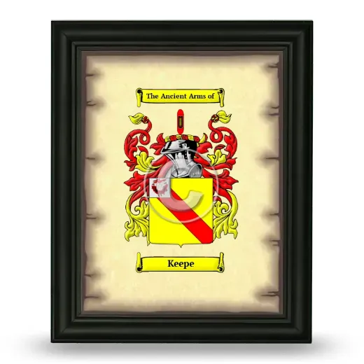 Keepe Coat of Arms Framed - Black