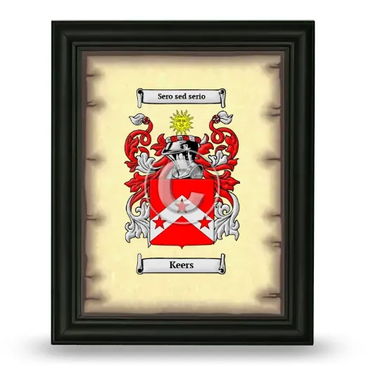 Keers Coat of Arms Framed - Black