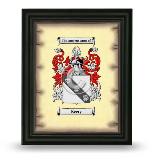 Keery Coat of Arms Framed - Black