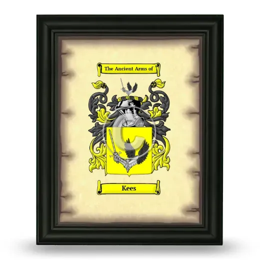 Kees Coat of Arms Framed - Black