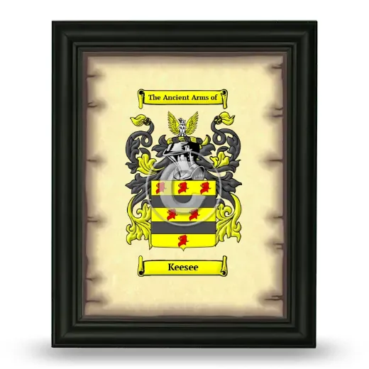 Keesee Coat of Arms Framed - Black