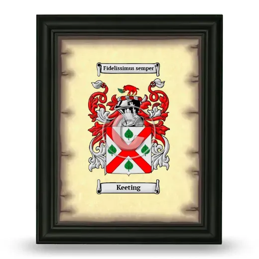 Keeting Coat of Arms Framed - Black