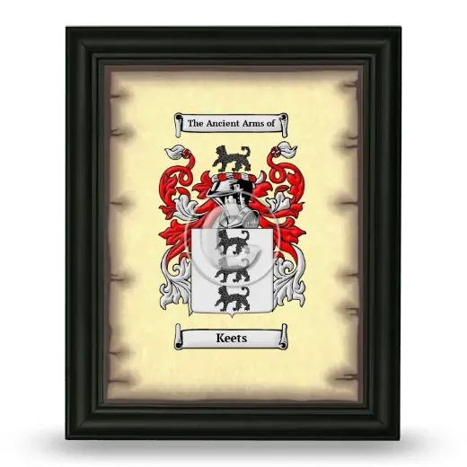 Keets Coat of Arms Framed - Black