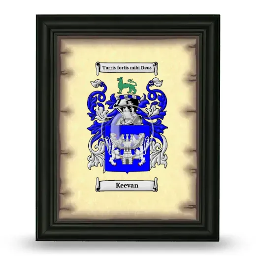 Keevan Coat of Arms Framed - Black