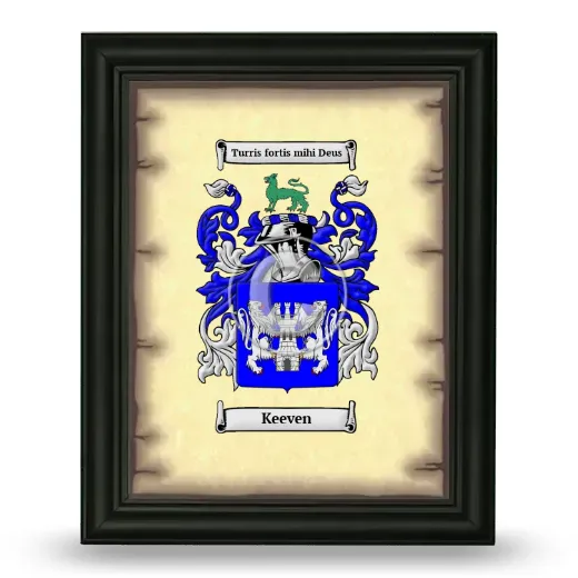 Keeven Coat of Arms Framed - Black