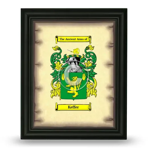Keffer Coat of Arms Framed - Black