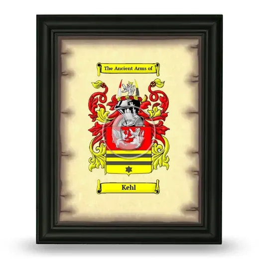 Kehl Coat of Arms Framed - Black