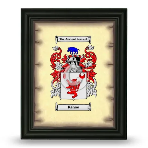 Kehoe Coat of Arms Framed - Black