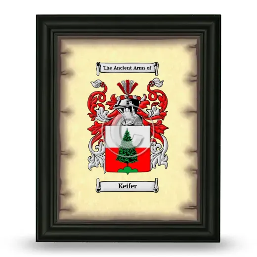 Keifer Coat of Arms Framed - Black