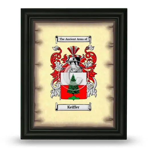 Keiffer Coat of Arms Framed - Black
