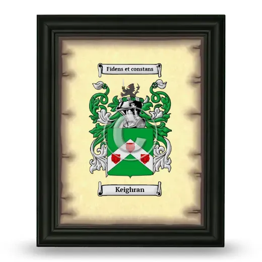 Keighran Coat of Arms Framed - Black