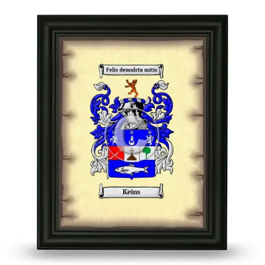 Keins Coat of Arms Framed - Black