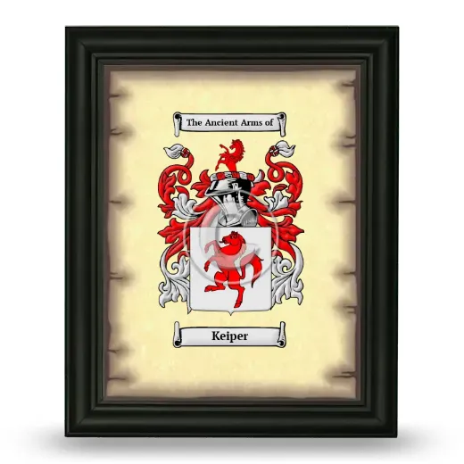 Keiper Coat of Arms Framed - Black