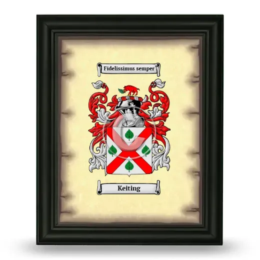 Keiting Coat of Arms Framed - Black