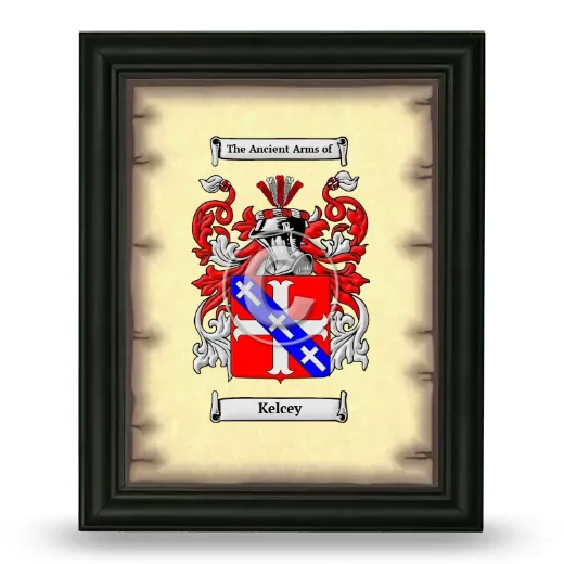Kelcey Coat of Arms Framed - Black