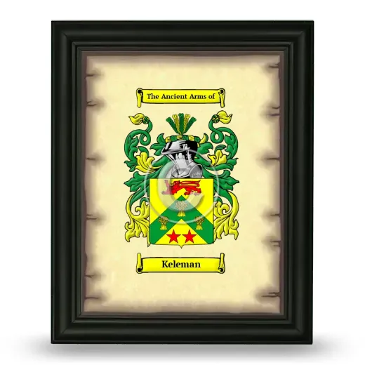 Keleman Coat of Arms Framed - Black