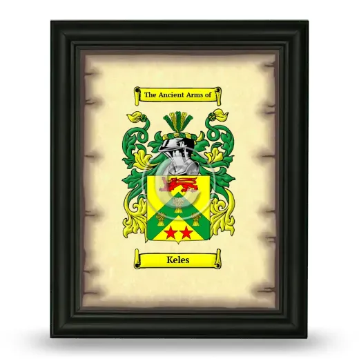 Keles Coat of Arms Framed - Black