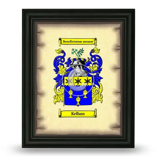 Kelhan Coat of Arms Framed - Black