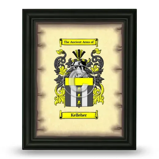 Kelleher Coat of Arms Framed - Black